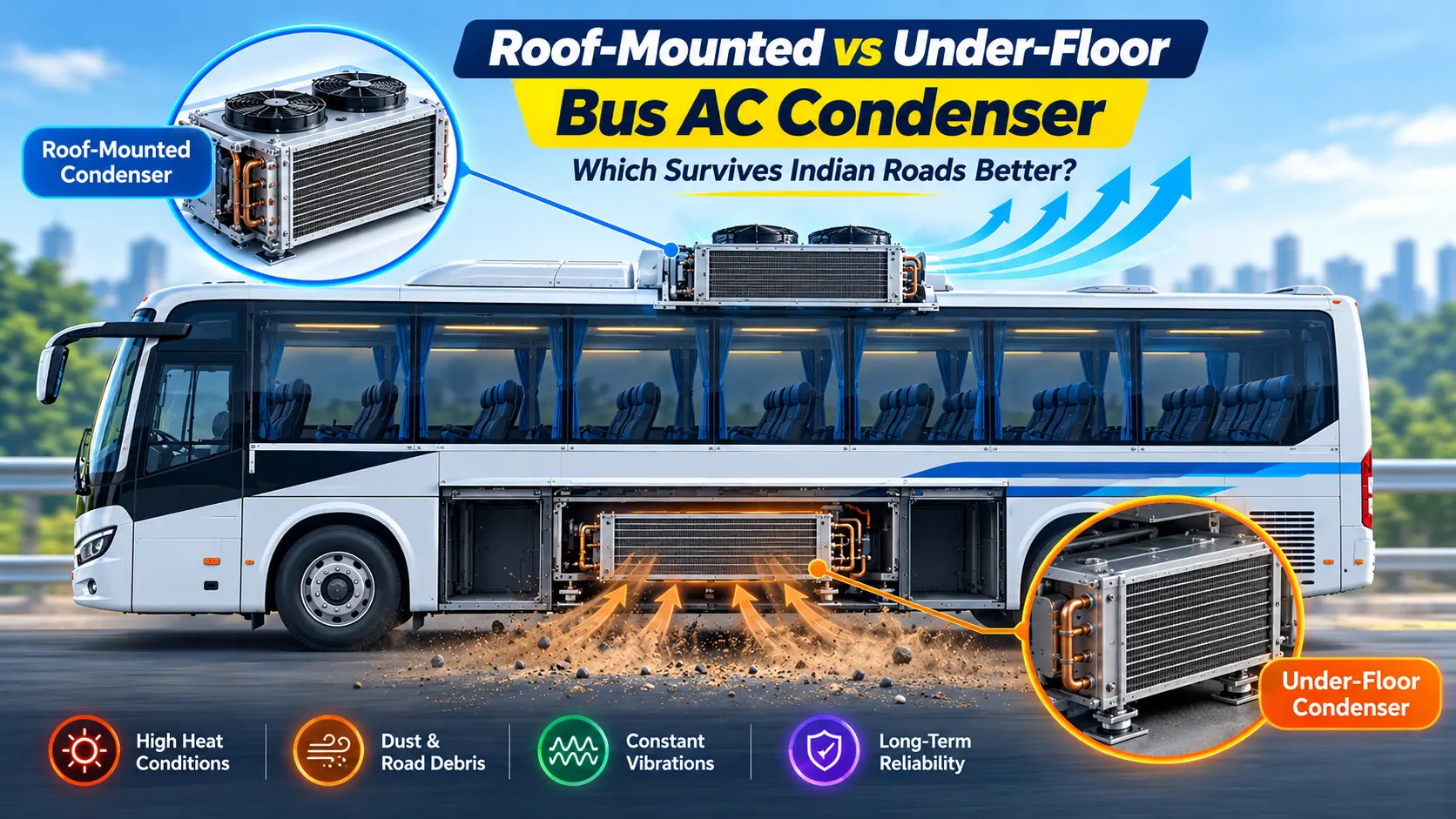 bus AC condenser